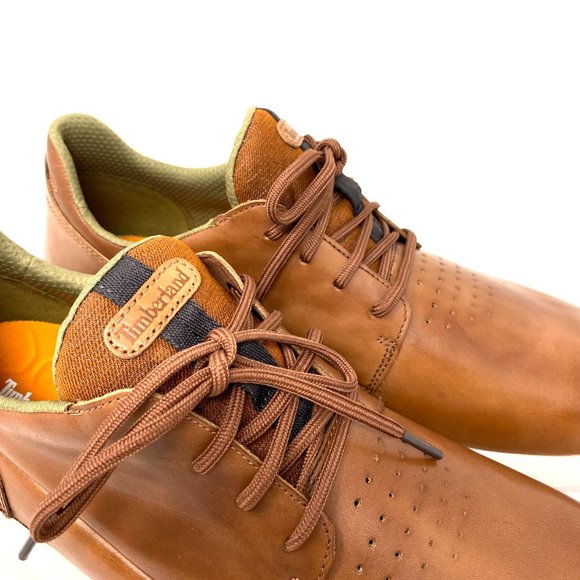 Timberland Men Size 13 A2Q9E 212 Bradstreet Ultra Oxford  Leather Brown Sneakers - Picture 3 of 10